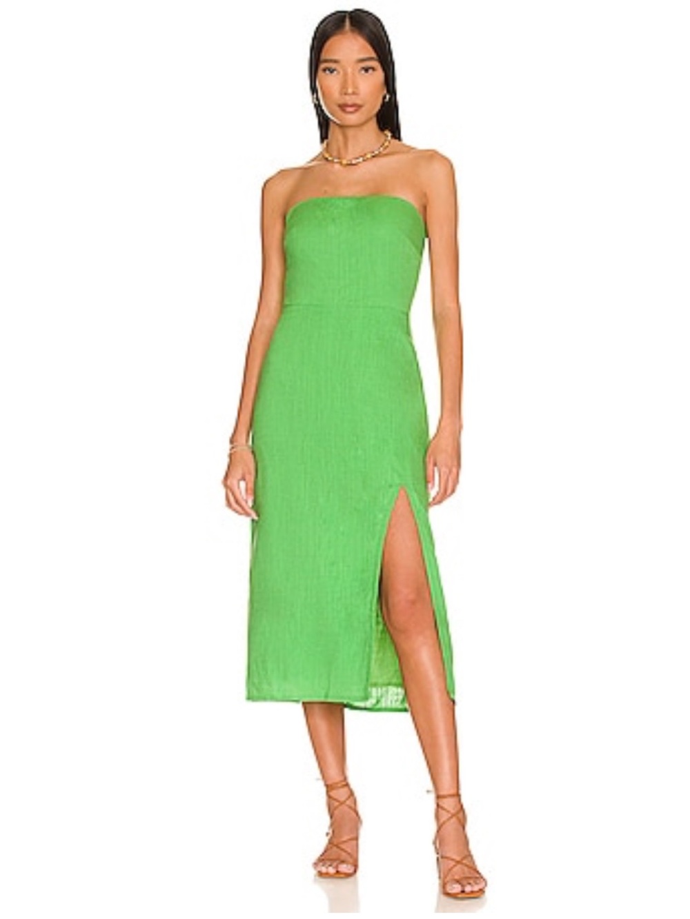 SNDYS Serena Midi Dress in Green